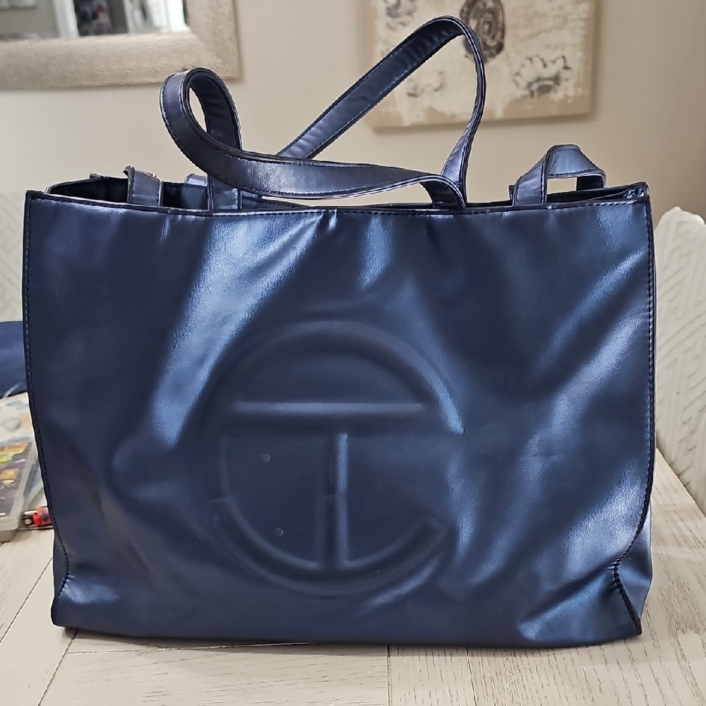 Telfar Metalic Blue Tote Bag